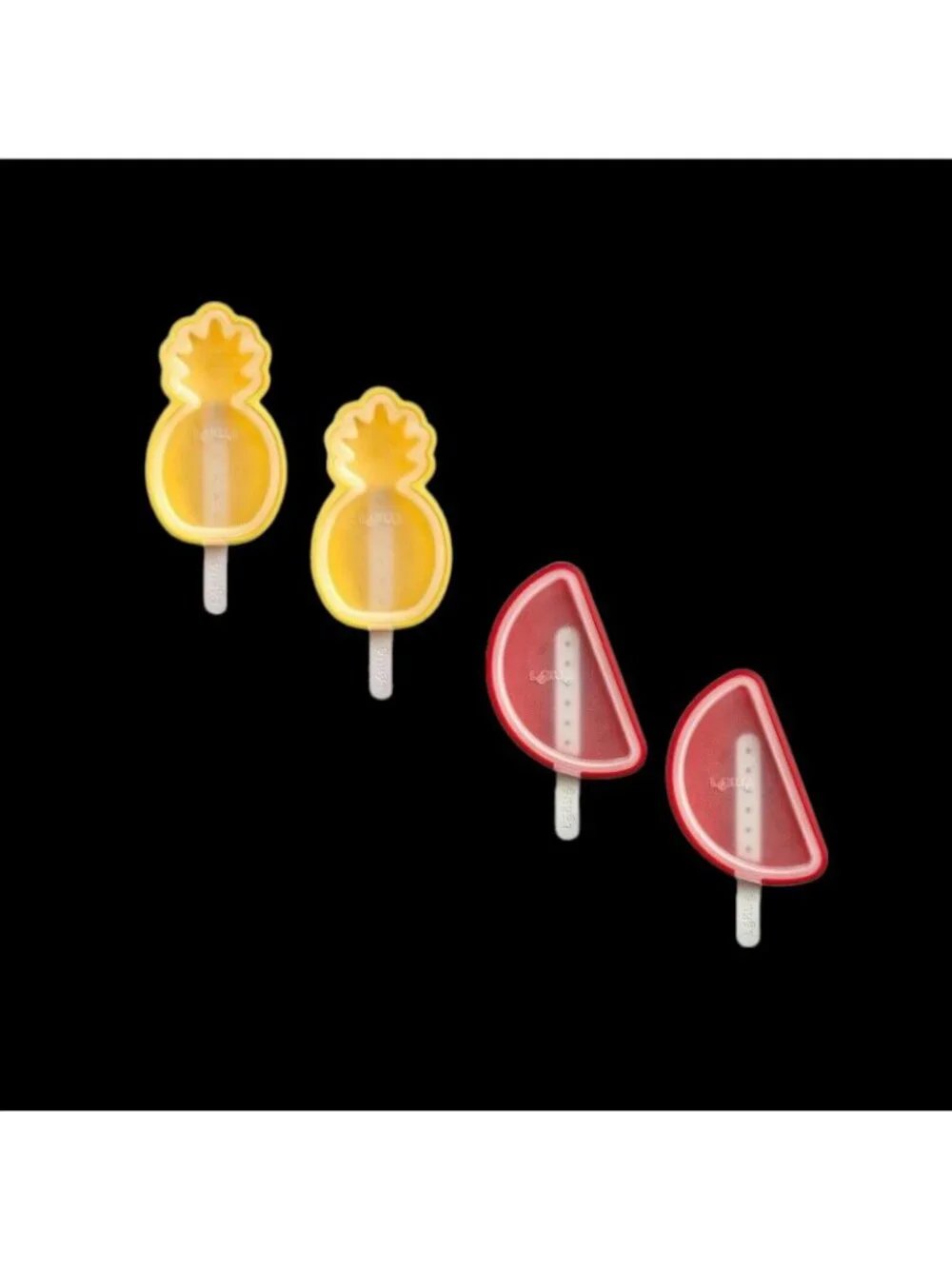 Lekue Tropical Fruit Ice Cream Molds Set Pineapple Watermelon Silicone New